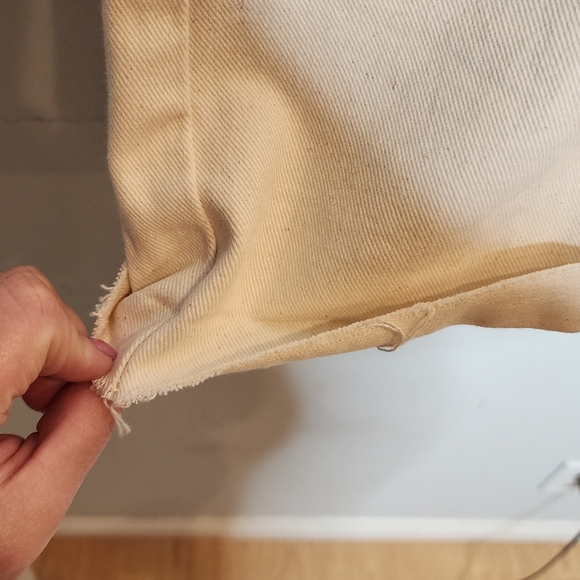 NWT Zara Cream Denim Playsuit Romper Size Large. - Picture 7 of 16